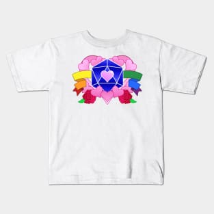 DiceHeart - Pride Banner, Bright Blue Dice Kids T-Shirt